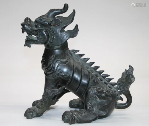 Chinese Bronze Lion Incense Burner