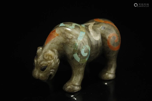 Old Jade Carved Bear