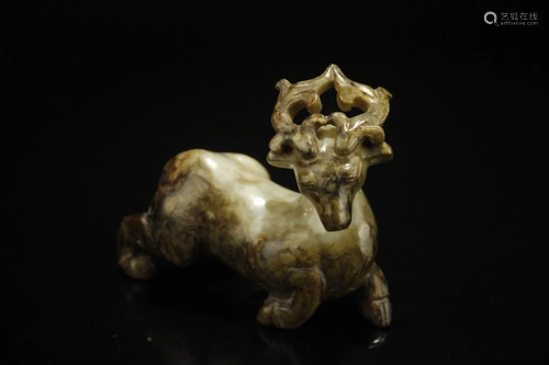 Old Jade Carved Deer