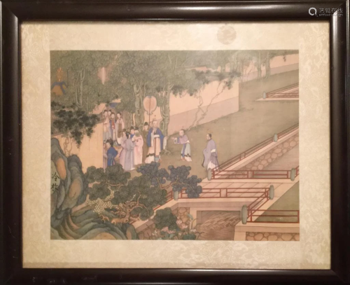 Framed Chinese Painting - Leng Mei