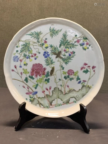 Chinese Fencai Porcelain Plate