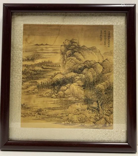 Framed Chinese Landscape Picture