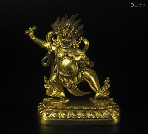 Gilt Bronze Yamantaka Statue