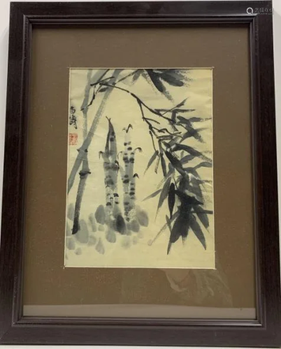 Framed Chinese Landscape Picture