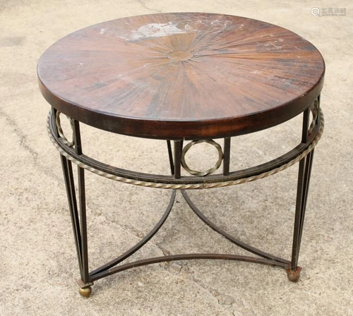 Neoclassical Style Drum-Form Occasional Table