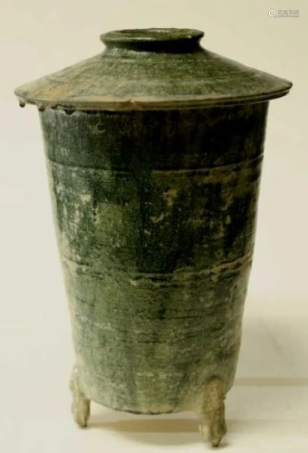 Han Dynasty Green Glazed Pottery Jar