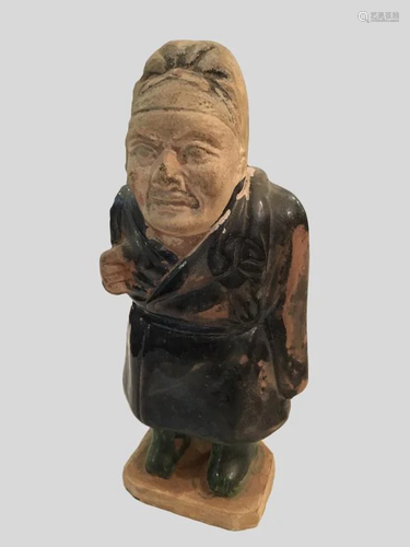 Sancai Blue Glazed Statue