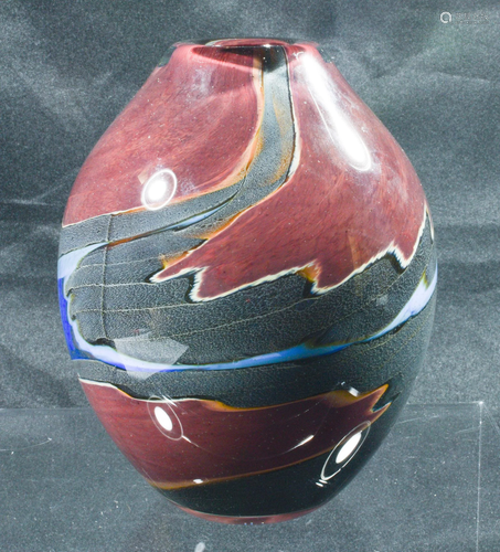 Ira Sapir Studio Art Glass Vase #773