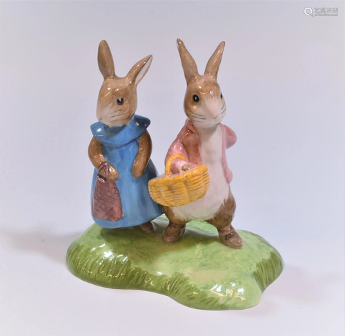 Beswick Flopsy and Benjamin Bunny Tableau