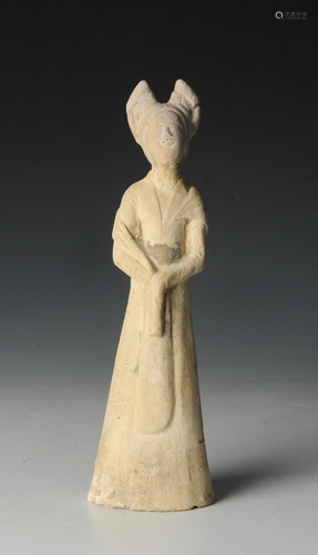 Chinese Tang Style Clay Figurine of a Lady