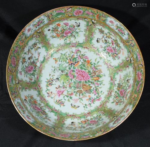 Chinese Republic Canton Export Famille Rose Bowl