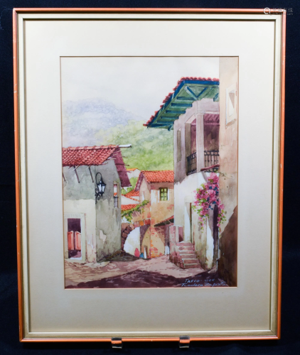 Teodoro Zapata Watercolor & Gouache, Taxco …