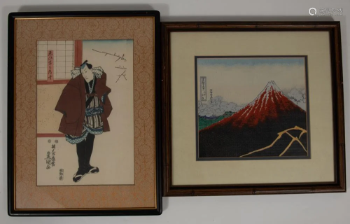(2) Toyokuni III (Kunisada) Woodblock Kabuki…