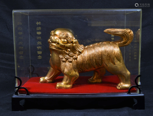 Carved Chinese Qilin Presented from Ningbo