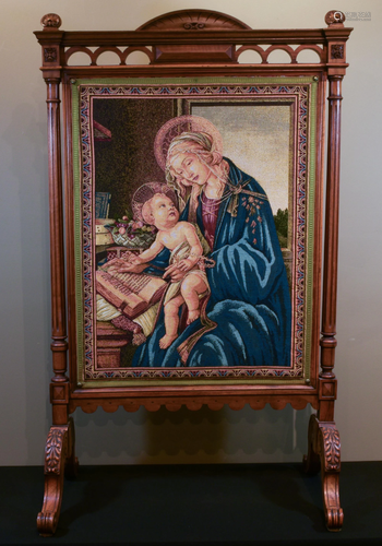 Fireplace Screen - Madonna of the Book Tapestry