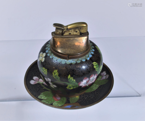 Chinese Ginbari Cloisonne Table Lighter