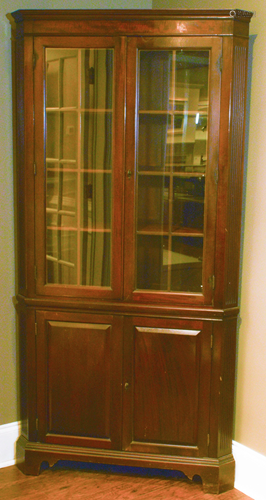 Mahogany Corner Cabinet