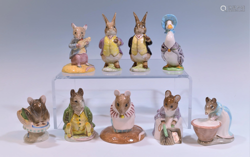 (9) Beatrix Potter Beswick Figures