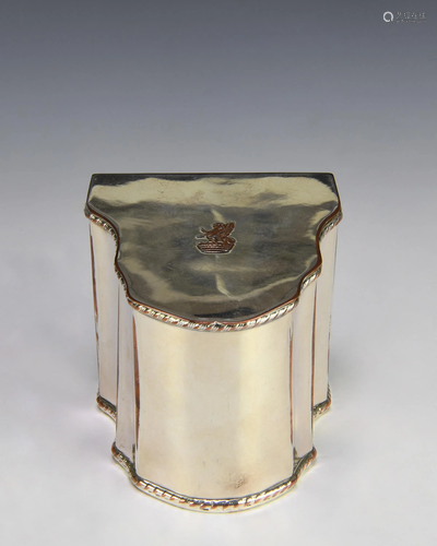 English Silver Plate Tea Canister w/ Griffin