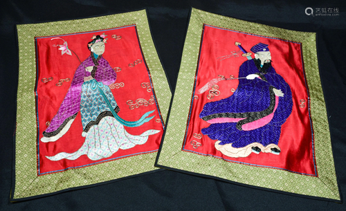 (2) Chinese Embroideries, Qing