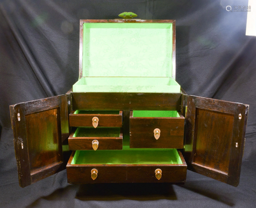 Chinese Wood Jewelry Chest