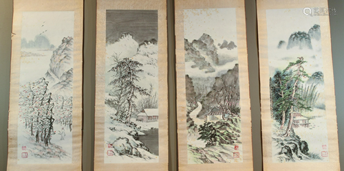 (4) Chinese Landscape Paintings