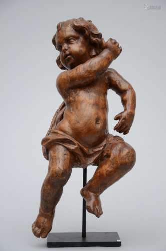 Wooden sculpture 'putto', 18th century (50cm)