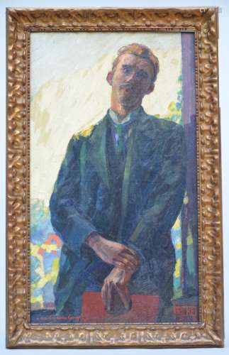 François Pycke: painting (o/c) 'portrait of a man' (57x100cm)