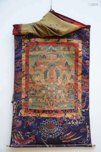 A large Tibetan thanka 'Buddha', 19th - 20th century (50x68cm)