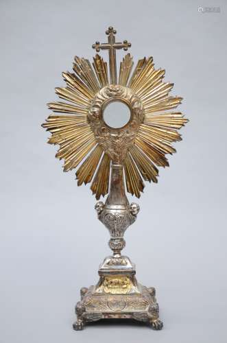 A gilt silver monstrance 'angels', 19th century (*) (74cm)