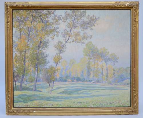 Rodolf Wytsman: painting (o/c) 'landscape with cows' (120x100cm)