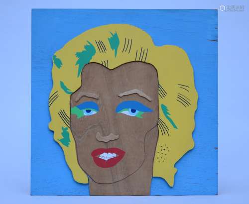 Peter Celie: mixed media 'hommage to Warhol', 1989 (60x60cm)