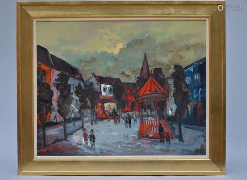 Paul Permeke: painting (o/c) 'fair' (100x80cm)