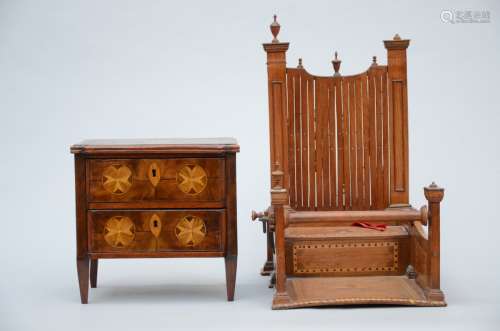 Two miniature pieces of furniture (51cm)
