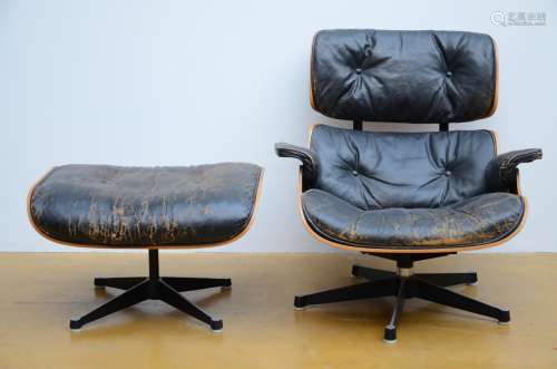Eames: lounge chair en ottoman (ed. Miller) * (78cm)