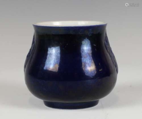 BLUE GLAZE INCENSE BURNER