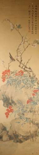 ZHANG XIAOPENG FLOWERS AND BIRD QING