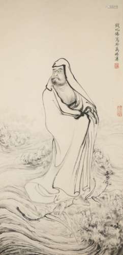 QIAN HUAFOU (1884-1964) ANCIENT DEITY