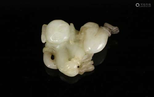 A JADE CARVED BOY QING