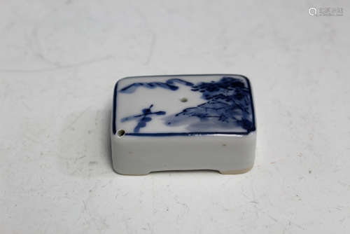 Korean Blue and White Porcelain Water Dropper