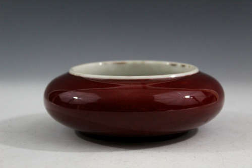 Chinese ox-blood red glaze brush washer.