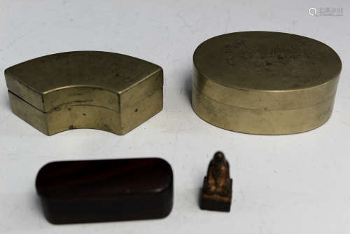 Three Chinese ink boxes.