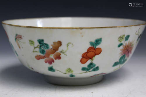 Chinese famille rose porcelain bowl.