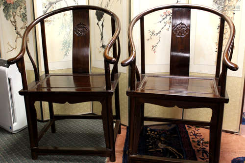 A Pair of Chinese Vintage Chairs.