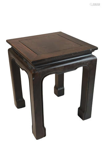 Chinese Hardwood Square Stool, 50cms high x 40cms wide