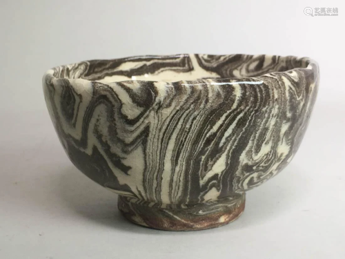 Japanese Chawan Teabowl - Marbalized Color
