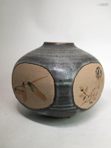 Japanese Studio Pottery Square Vase