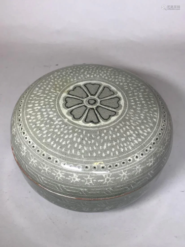 Korean Celadon Porcelain Box