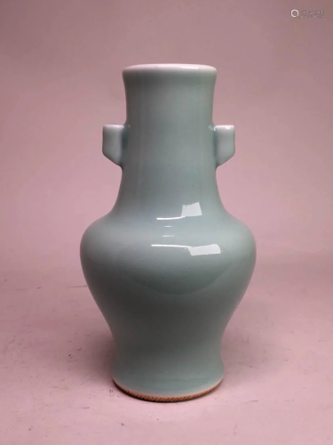 Japanese Celadon Studio Porcelain Vase - Makozu Kozan