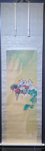 Japanese Scroll Painting - Samurai